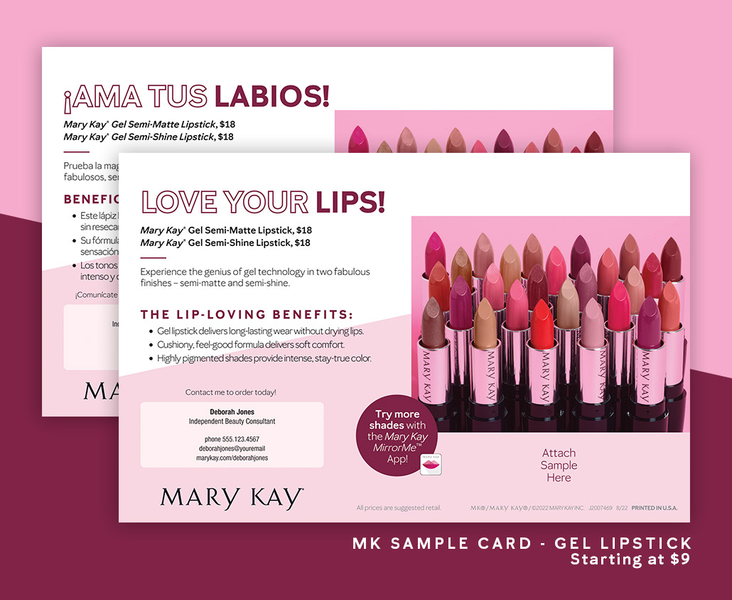 Share mary kay gel lipstick samples