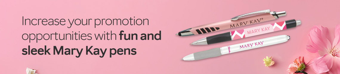 Incrementa tus oportunidades de promoción con los bolígrafos divertidos y elegantes de Mary Kay