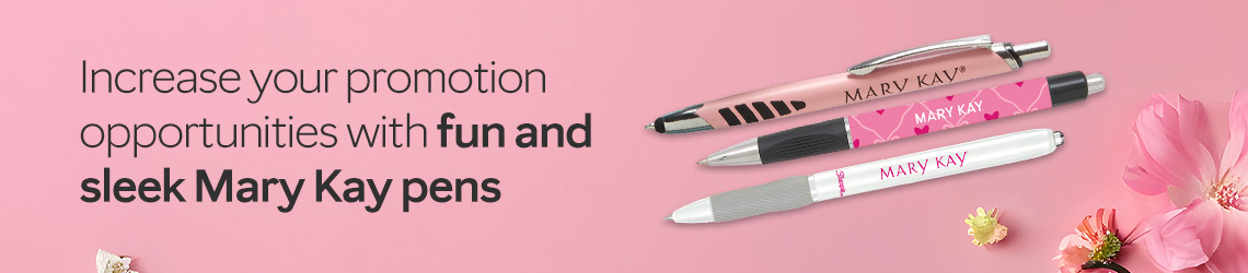 Incrementa tus oportunidades de promoción con los bolígrafos divertidos y elegantes de Mary Kay