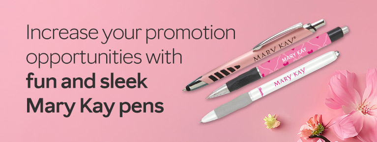 Incrementa tus oportunidades de promoción con los bolígrafos divertidos y elegantes de Mary Kay