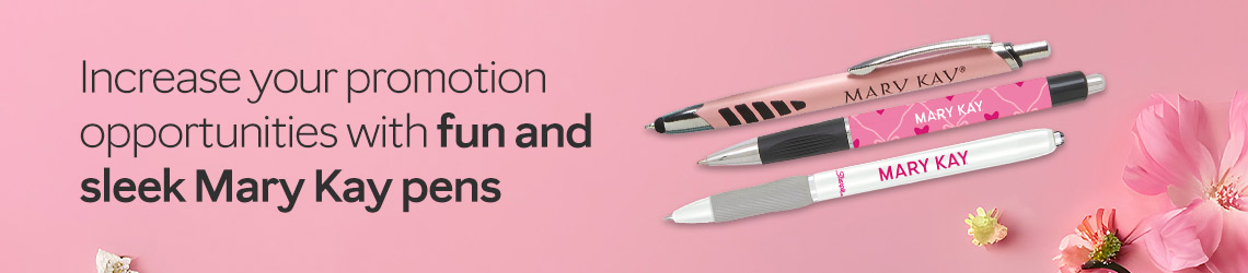 Incrementa tus oportunidades de promoción con los bolígrafos divertidos y elegantes de Mary Kay