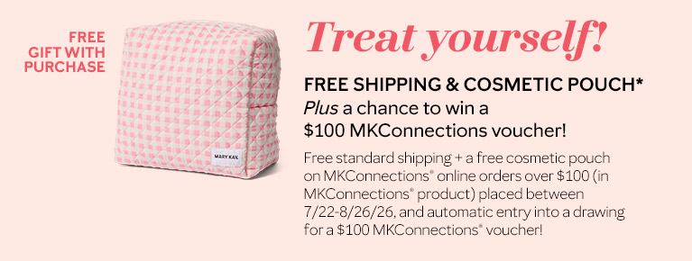 Treat yourself! Free Shipping & Cosmetic Pouch