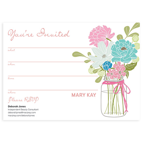 Country Chic Bouquet Fill In Invitations