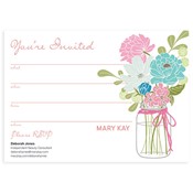 Country Chic Bouquet Fill In Invitations