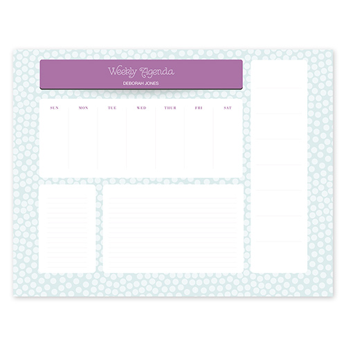 Dottie Blue Calendar Notepad