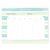 Painted Stripes Lime Calendar Notepad