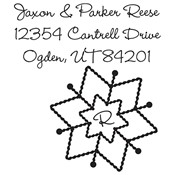 Monogram Snowflake Custom Stamp