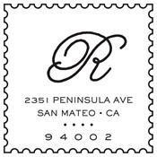 Airmail Monogram Custom Stamp