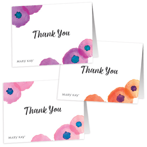 Notas de agradecimiento florales - No personalizadas