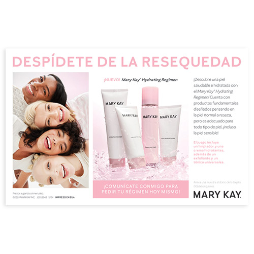 Mary Kay Hydrating Regimen Sample Cards, Spanish Non Personalized