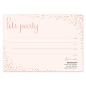 Invitaciones en blanco All That Glitters, rosado