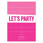 Invitaciones en blanco Bold Stripe, rosado