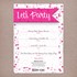 Let's Party Fill In Invitations