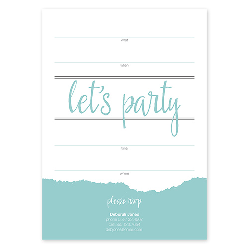 Painted Fill In Invitations