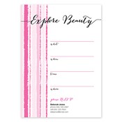Painted Stripes Pink Fill In Invitations