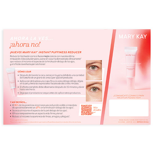 Mary Kay Instant Puffiness Reducer - Spanish, Non Personalized