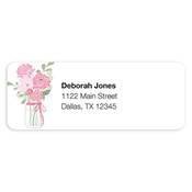 Country Chic Bouquet Pink Address Labels