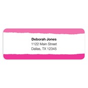 Bold Stripe Pink Address Labels