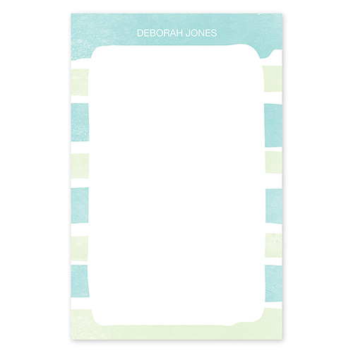 Painted Stripes Lime Large Notepad