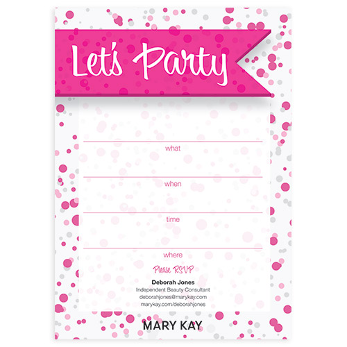 Invitaciones en blanco Let's Party