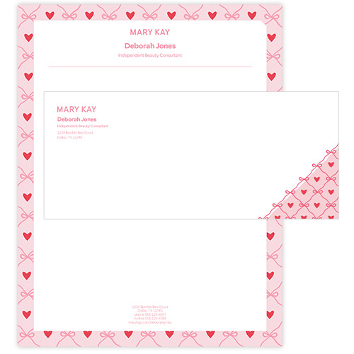Paquete de hojas con membrete Heartfelt