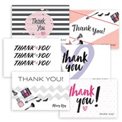 Tarjetas postales con notas de agradecimiento