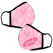 Powered by Pink Hearts Face Mask