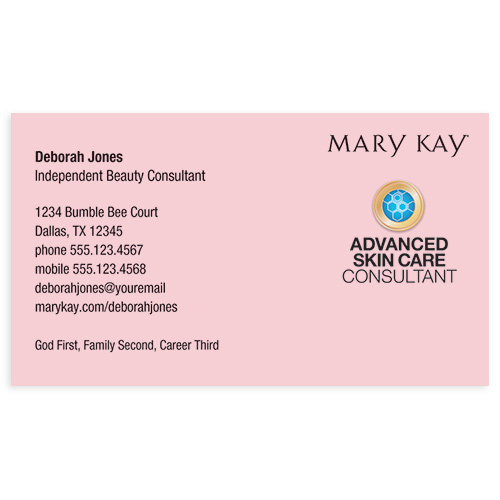 Advanced Skin Care Consultant Business Cards MKConnections