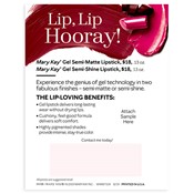 Mary Kay Gel Lipstick Sample Cards, Non-Personalized