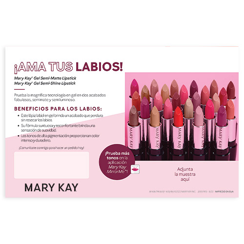 MK Sample Card - Gel Lipstick, Spanish Non Personalized