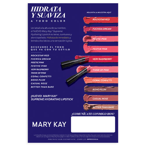 Lápiz labial hidratante Mary Kay Supreme - Español, no personalizado